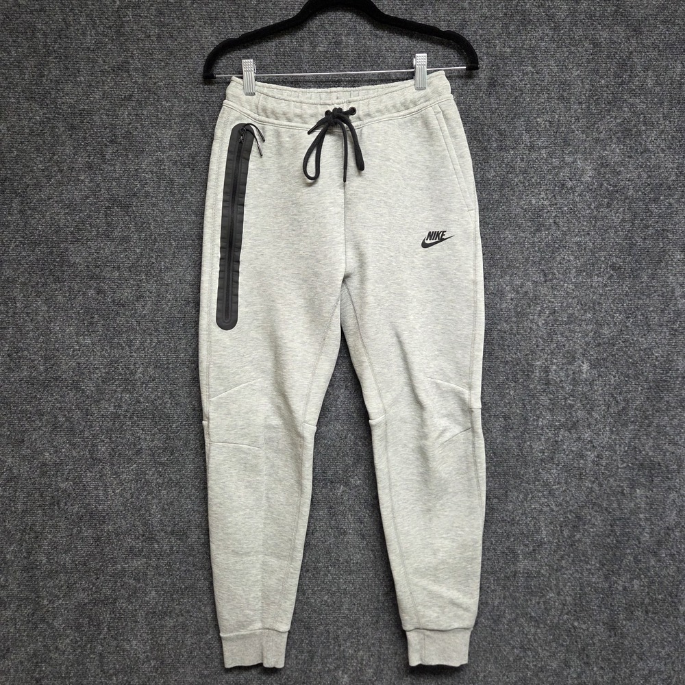 Nike Tech Joggers Mens Small Gray Sportswear Fleece Gym Athleisure FB8002-063